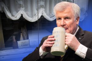 Horst Seehofer in einer Kneipe