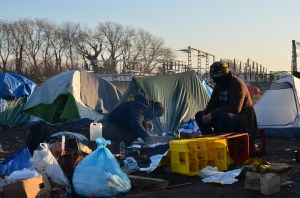 Un camp de migrants à Calais