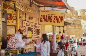 Bhang shop popular in holi in rajasthan, india